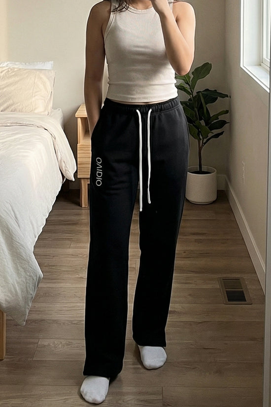 Fleece Straight Leg Pants