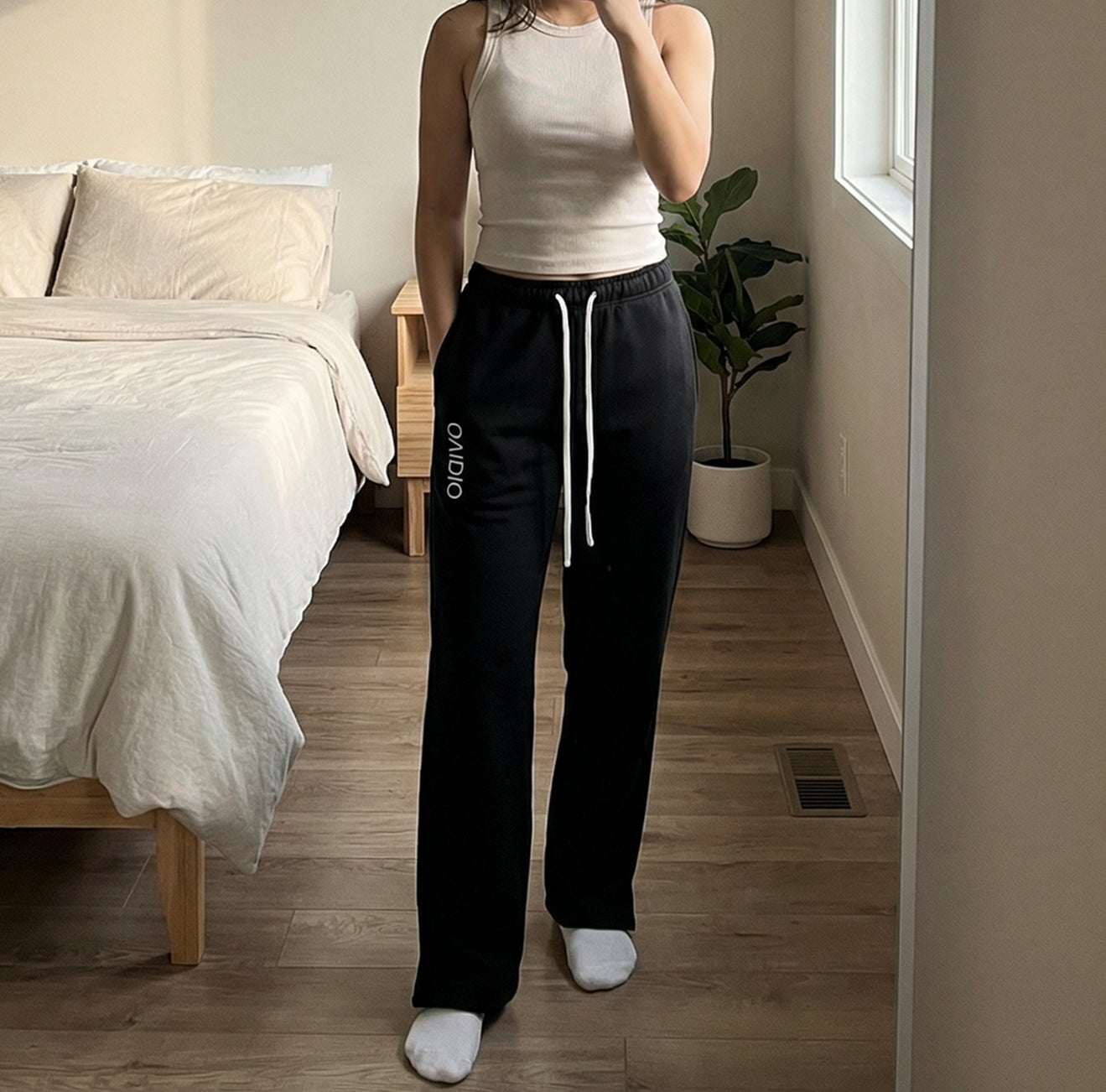 Fleece Straight Leg Pants