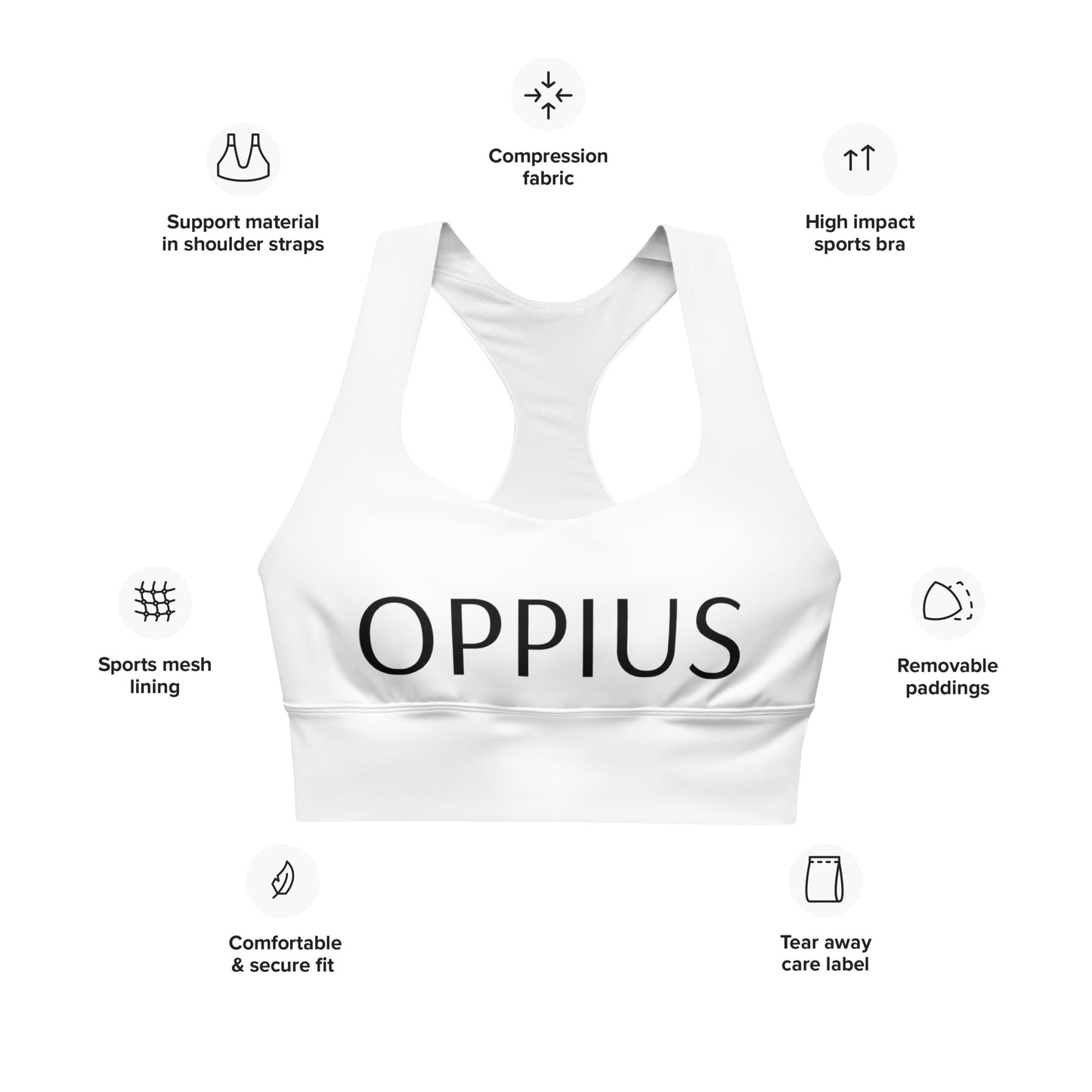 Oppius Longline Sports Bra