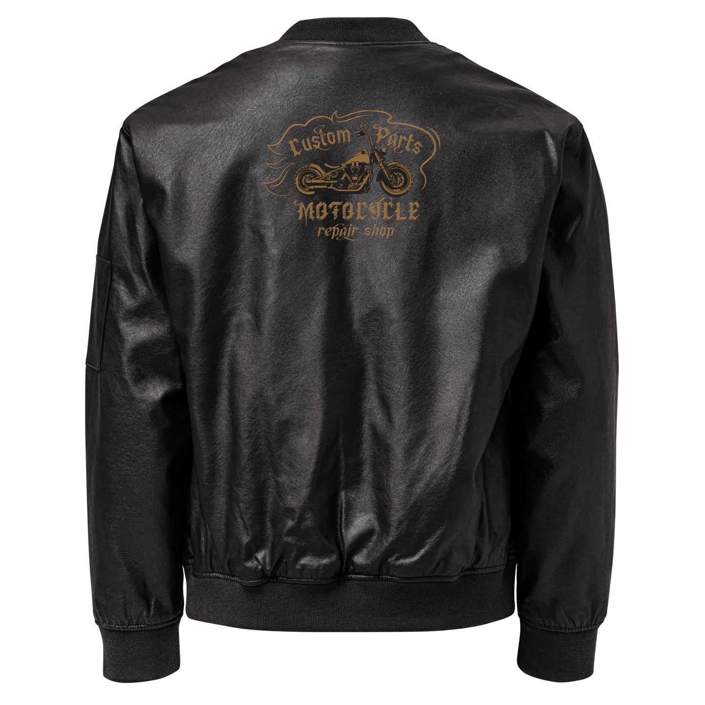 Men Leather Bomber Jacket