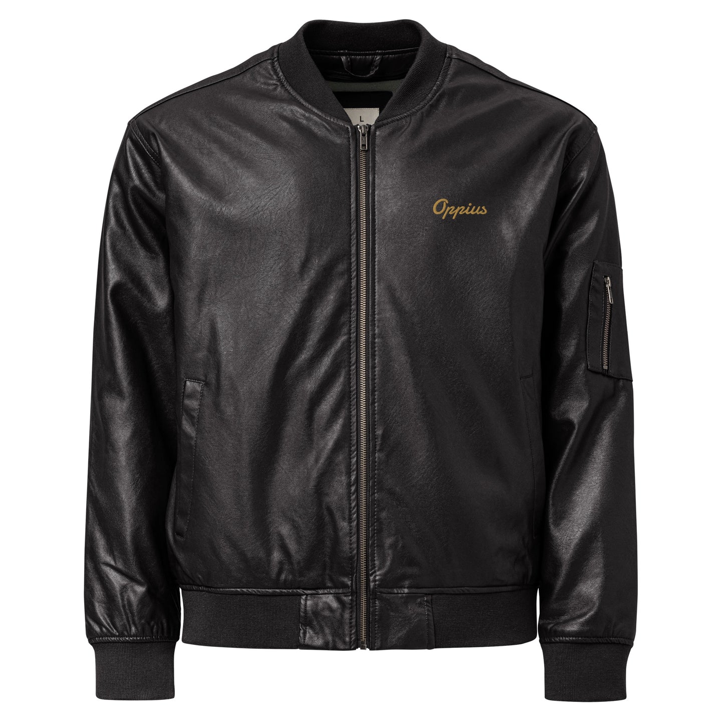 Men Leather Bomber Jacket
