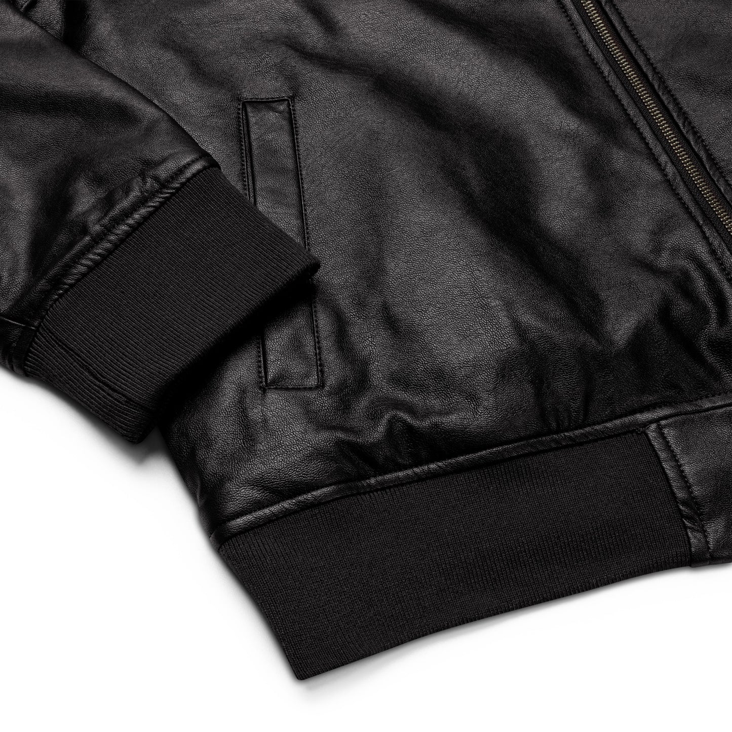 Men Leather Bomber Jacket