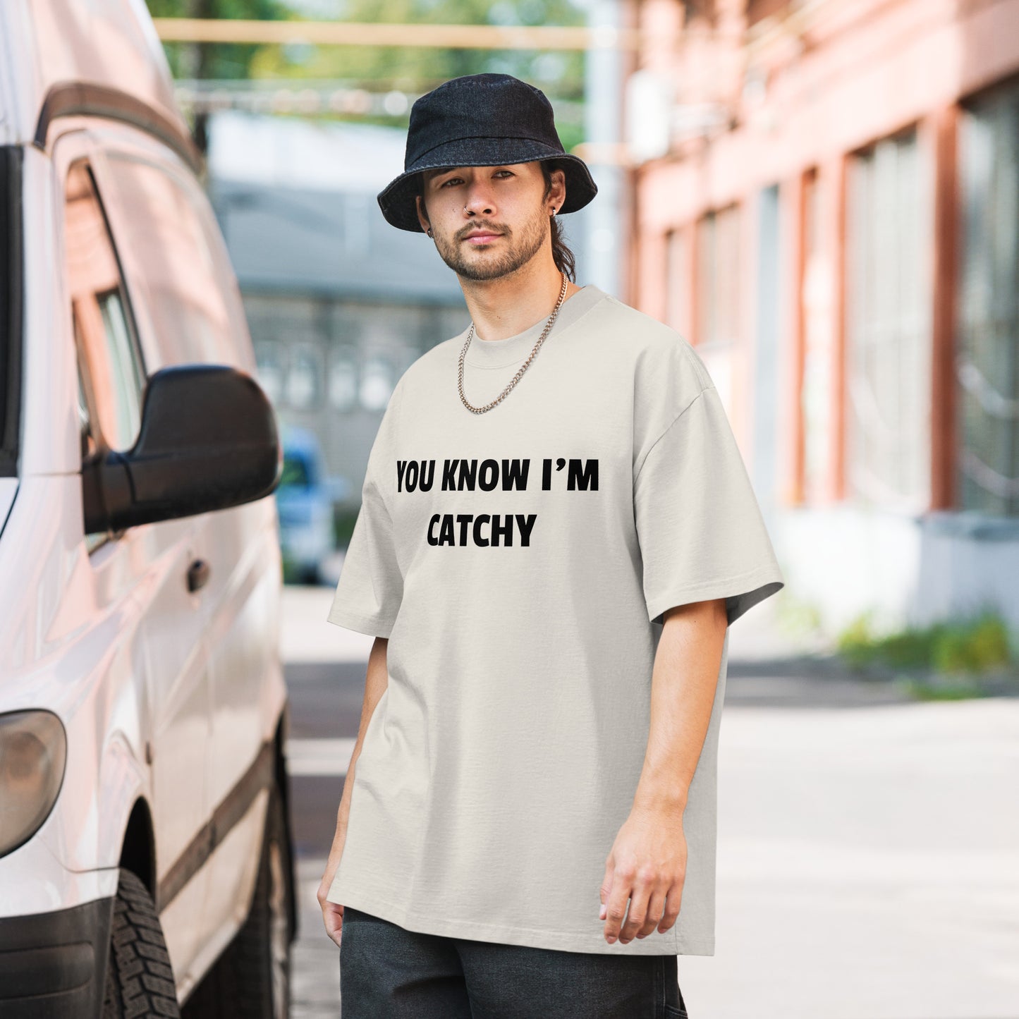 Oversized Faded Bone T-shirt